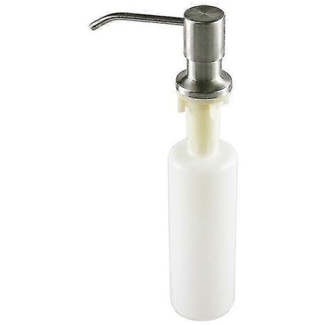 Distributeur de savon de comptoir (nickel brossé), distributeur de savon encastrable, remplissage par le haut, pompe à savon de cuisine en acier inoxydable avec 350-AquaForge (1/5)