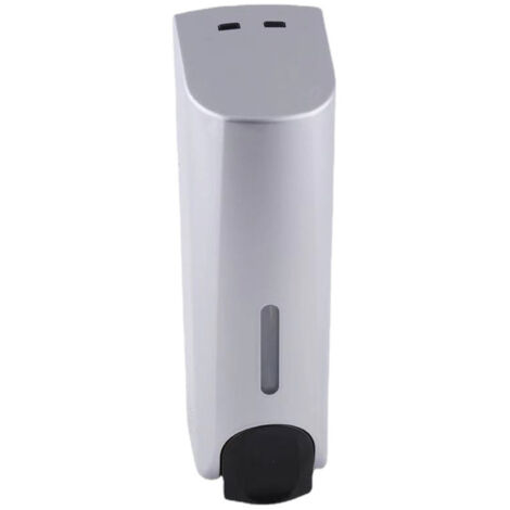 Distributeur de savon, gel douche, shampoing et après-shampoing, flacon rechargeable, fixation murale en ABS-AquaForge (1/5)