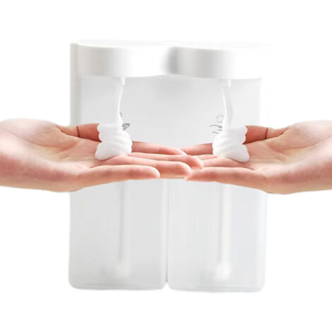 Distributeur de savon automatique 2 en 1 avec capteur, distributeur de gel hydroalcoolique sans contact, accessoires de salle de bain-AquaForge (1/5)