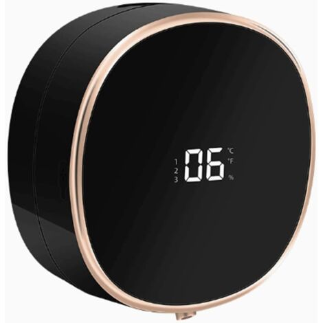 Distributeur de savon automatique sans contact, rechargeable par USB-C, fixation murale, pour salle de bain et cuisine, noir.-AquaForge (1/5)