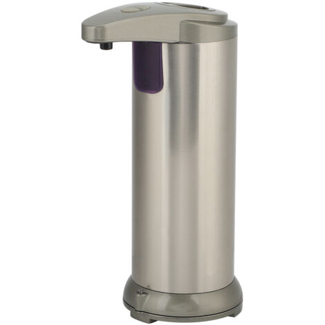 Distributeur automatique de savon liquide en acier inoxydable à induction infrarouge pour cuisine et salle de bain, gris champagne-AquaForge (1/5)