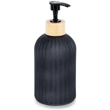 Pompe à savon en verre noir, compatible avec le détergent à vaisselle et le savon ordinaire, la tête de pompe est bouchée.-AquaForge (1/5)
