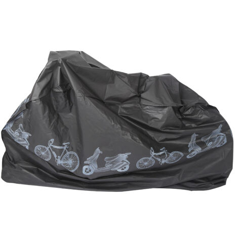 Housse imperméable noire pour vélo et moto, résistante aux UV et à la poussière.-AquaForge (1/5)
