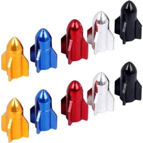 Lot de 10 bouchons de valve pour vélo de route et VTT, coloris variés.-AquaForge (1/4)
