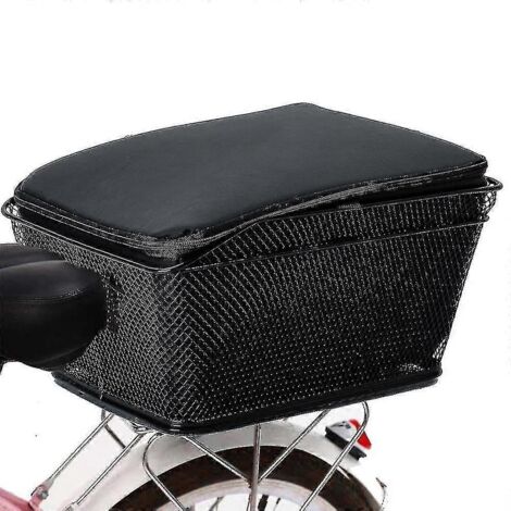 Panier arrière de vélo grande capacité en fil métallique avec housse imperméable et résistante à la pluie TY-AquaForge