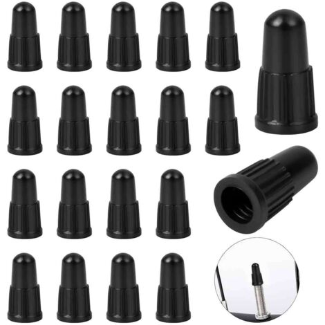 Lot de 15 bouchons de valve de vélo en plastique, cache-poussière noir, style français, pour VTT et vélo de route.-AquaForge (1/5)
