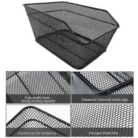 Housse De Pluie Pour Panier Vélo – Tissu Oxford 210D Imperméable – Bande Réfléchissante, élastique Réglable, Dimensions 42x33x25 Cm – Protection UV, Poussière Et Neige