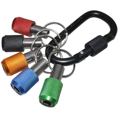 Lot de 5 porte-embouts de tournevis hexagonaux de 6,35 mm en alliage d'aluminium avec adaptateur à changement rapide pour tournevis et perceuses électriques (Multi)-AquaForge (1/4)