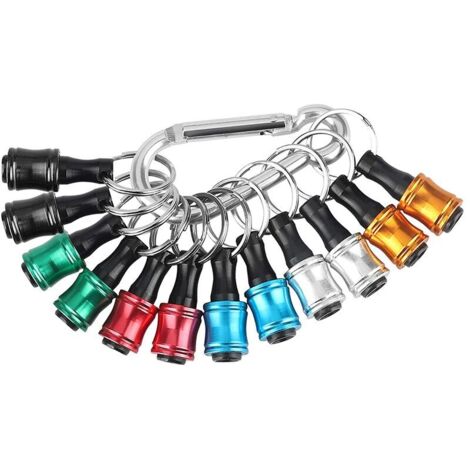 12 supports de clé hexagonale 1/4 pouce, rallonge, adaptateur de vis, porte-foret (6 couleurs)-AquaForge (1/5)