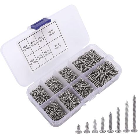 800 vis autoperceuses à tête cruciforme, argentées.-AquaForge (1/5)