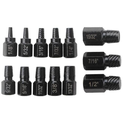 Kit d'extracteurs de vis 13 pièces pour vis endommagées et boulons cassés.-AquaForge (1/3)