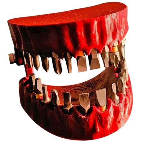 Porte-foret pour prothèse dentaire, compatible avec les modèles dentaires. Peut contenir jusqu'à 28 forets. Convient aux adaptateurs hexagonaux et de forets de 1/4 pouce (rouge).-AquaForge (1/5)