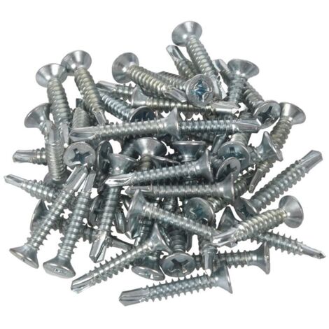 Vis autotaraudeuses à tête fraisée cruciforme 0,2 x 25 mm, lot de 50-AquaForge (1/5)