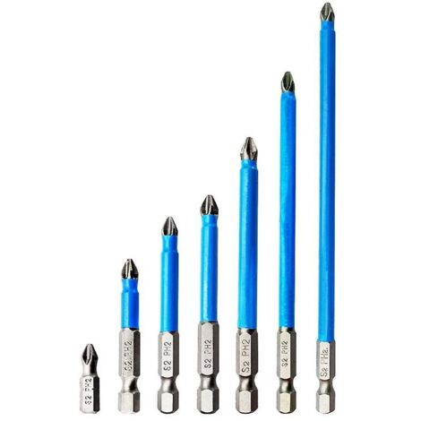 25/50/65/70/90/127/150 Embouts de tournevis magnétiques PH2 pour perceuse électrique sans foret, tête de tournevis à impact à vent-AquaForge (1/5)