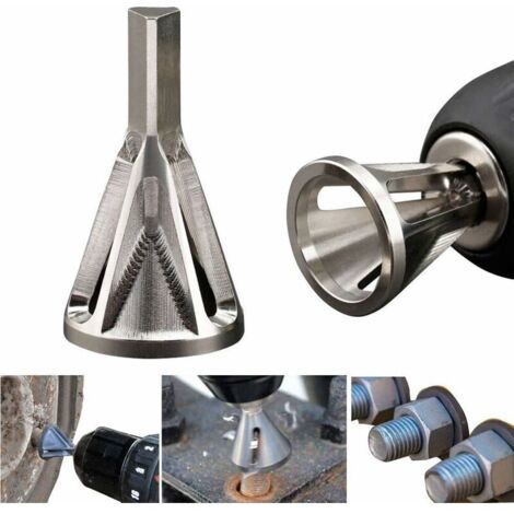 Outil d'ébavurage externe en acier inoxydable pour vis de tailles 8 à 32 (argenté) - Lot de 2-AquaForge (1/4)