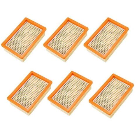 Lot de 6 filtres pour aspirateur Kärcher MV4, MV5, MV6, WD4, WD5 et WD6-AquaForge (1/4)