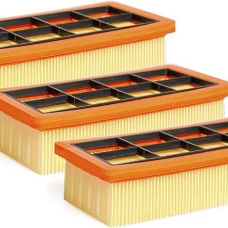 Lot de 3 filtres plissés plats pour aspirateurs Kärcher 6.415-953.0 AD3.200 AD3.00-AquaForge (1/4)
