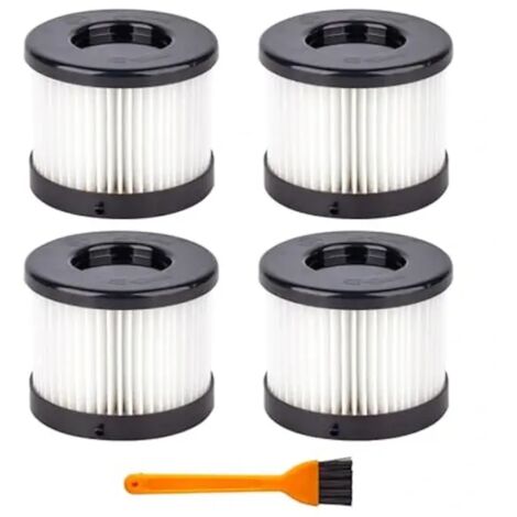 Lot de 4 filtres secs HEPA 49-90-0160 pour aspirateur compact Milwaukee 49-90-0160 0882-20 M18 avec 1 brosse de nettoyage-AquaForge (1/5)