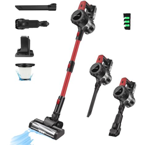 Aspirateur sans fil puissant, batterie 3000 mAh, filtre HEPA, rouge-AquaForge (1/2)