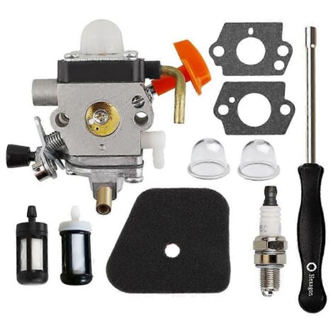 Carburateur compatible avec les modèles STIHL C1Q-S174, FS90, FS90R, HT101, FS100, KM110R, KM130 et HL100 HT (FS110, FS110R, FS130, FS130R, FS100, FS100, FS100, FS110R, KM130, HL100 et HT).-AquaForge (1/5)
