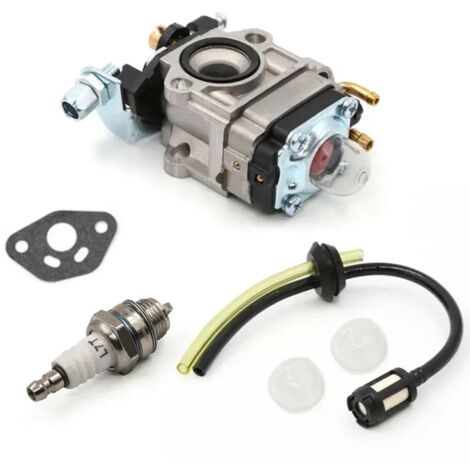 Carburateur pour débroussailleuse Alko BC410 BC 4125 4535, kit carburateur comprenant bougie d'allumage, filtre à carburant et durite.-AquaForge (1/4)