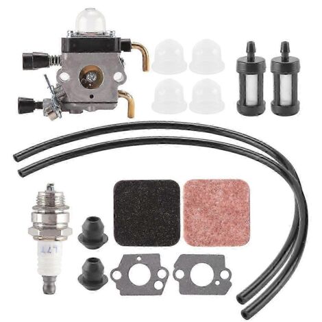 Carburateur FS85 FS80 compatible avec les débroussailleuses Stihl FS75 FS80R FS85 FS85R FS85T FS85RX (référence C1Q-S97) avec kit de réparation d'alimentation en carburant - WELLNGS-AquaForge (1/5)