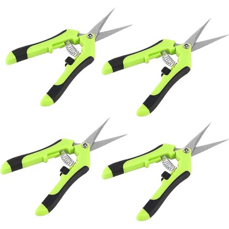 4 sécateurs verts, cisailles de jardin professionnelles en acier inoxydable-AquaForge (1/5)