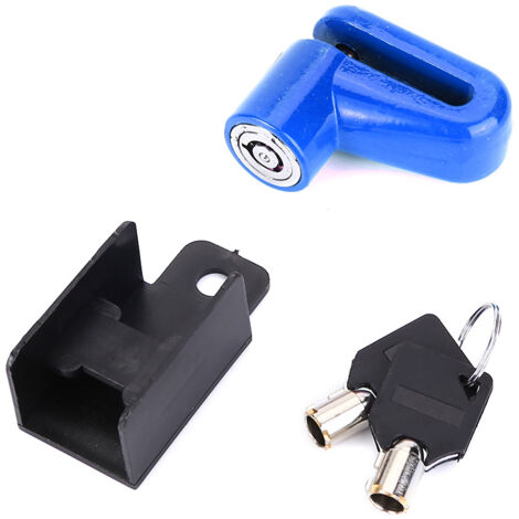 Antivol de vélo en métal pour freins à disque, avec cadre en plastique et clés, bleu-AquaForge (1/5)