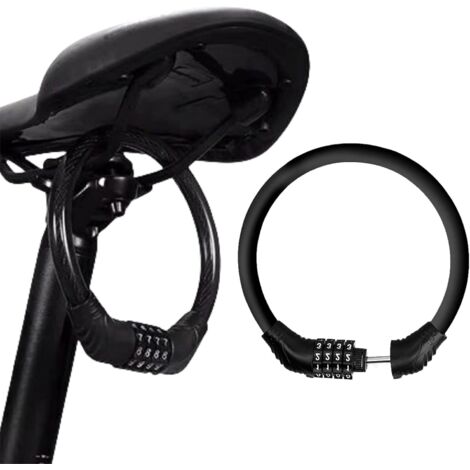 Antivol de chaîne pour vélo, antivol à combinaison avec code à 4 chiffres pour vélo et moto-AquaForge (1/4)