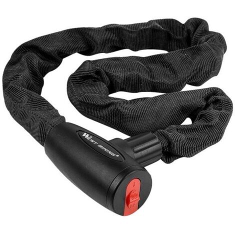 Antivol à chaîne / Antivol de vélo / Antivol de cyclomoteur 1,2 m avec 2 clés-AquaForge (1/4)