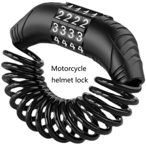 1 antivol universel à fil pour casque de moto, voiture électrique ou vélo de route/VTT, avec code, portable et sans fil.-AquaForge (1/5)