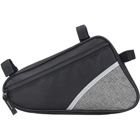 Sacoche triangulaire imperméable grise pour vélo – Sacoche de cadre, sacoche triangulaire pour antivol de vélo, protection contre la pluie – Sacoche de cadre de vélo-AquaForge (1/5)