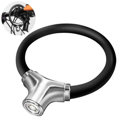 Antivol de vélo, chaîne, mini portable, noir pur-AquaForge (1/5)