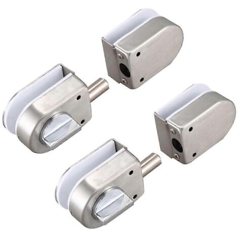 2 verrous/boulons en acier inoxydable pour porte vitrée, 138A, sans perçage, pour porte vitrée double, cadre WNX-AquaForge (1/3)