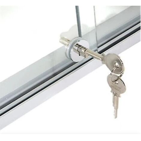 Serrure pour porte vitrée. Serrure pour porte coulissante. Serrure ronde pour verre. Serrure amovible pour armoire à bijoux. Serrure pour verre (une pièce).-AquaForge (1/3)