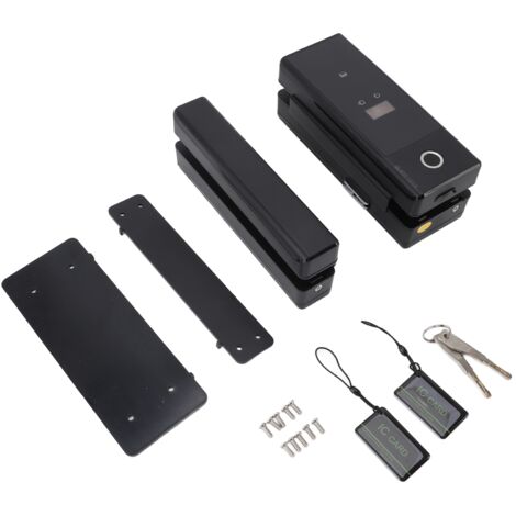 Serrure de sécurité électronique intelligente pour porte en verre avec déverrouillage par empreinte digitale, carte, mot de passe et interface TYPE C pour bureau-AquaForge (1/5)