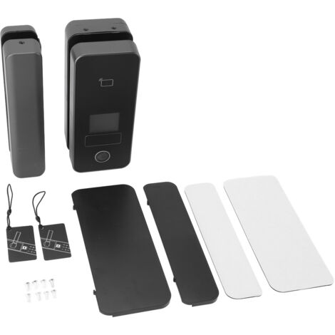 Serrure de sécurité électronique pour porte vitrée, serrure biométrique professionnelle à grand écran couleur avec clés pour porte vitrée simple et double.-AquaForge (1/5)