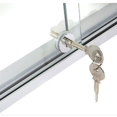 Serrure pour porte vitrée. Serrure pour porte coulissante. Serrure ronde pour verre. Serrure amovible pour porte. Serrure pour armoire à bijoux 3-7 mm-AquaForge (1/5)