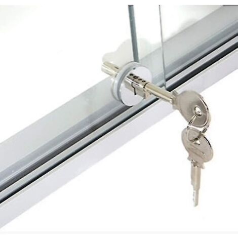 Serrure pour porte vitrée. Serrure pour porte coulissante. Serrure ronde pour verre. Serrure amovible pour armoire à bijoux.-AquaForge (1/4)