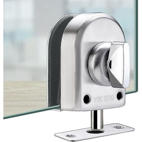 Serrure de porte vitrée en acier inoxydable, verrou de sol, verrou de porte, verrou de sol pour salle de bain, toilettes, magasin, portes vitrées-AquaForge (1/4)