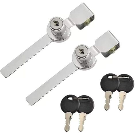 Serrure pour porte coulissante en verre - Lot de 2 avec clés, alliage de zinc, compatible avec terrarium et vitrine à reptiles-AquaForge (1/5)