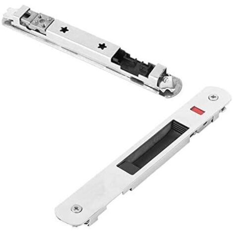 Serrure pour porte coulissante, porte coulissante domestique en acier et verre W-AquaForge (1/4)