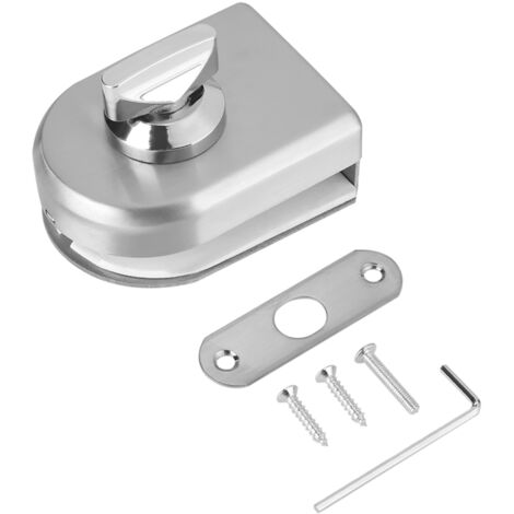 Poignée de verrouillage de porte en verre en acier inoxydable 10-12 mm, ouverture/fermeture, pour usage domestique, hôtelier et salle de bain.-AquaForge (1/5)
