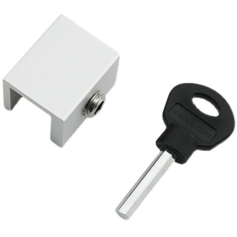 Serrure à clé pour porte coulissante, serrure pour porte coulissante, serrure pour porte coulissante en verre, pour chambre ou cuisine-AquaForge (1/4)