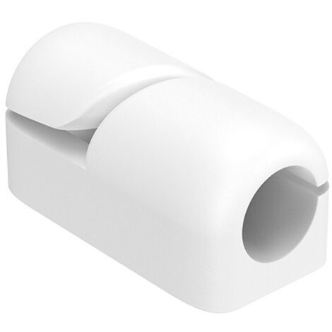 Lot de 20 clips de câble autocollants blancs, ensemble de rangement de câbles polyvalent pour bureau, support de gestion des câbles-AquaForge (1/5)