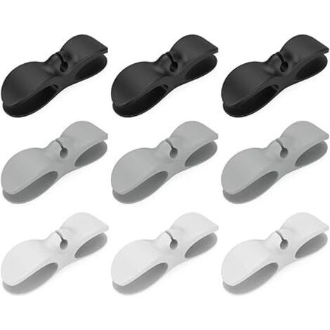 Lot de 9 clips pour câbles électriques, enrouleurs de câbles, supports de câbles, organisateurs de câbles de cuisine auto-adhésifs, organisateurs de câbles, supports de câbles, mélangeurs-AquaForge (1/5)