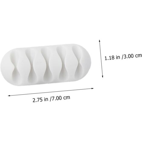 Attaches-câbles autocollantes pour une gestion optimale des câbles de bureau, support de câble flexible à plusieurs trous pour le bureau et la maison, lot de 10.-AquaForge (1/5)