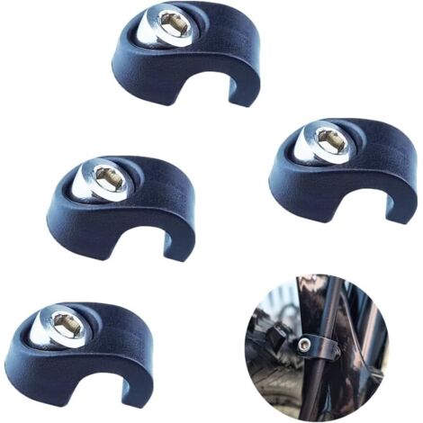 Lot de 4 colliers de serrage amovibles pour câbles de freins de vélo, clips de fixation pour câbles de freins de fourche de VTT-AquaForge (1/5)