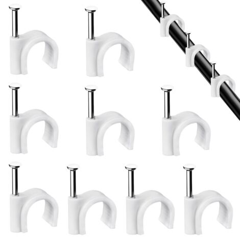Lot de 100 serre-câbles ronds blancs, robustes et durables - 7 mm-AquaForge (1/5)