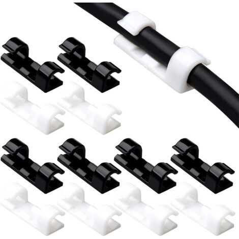 40 attaches de câble auto-adhésives, attaches de câble auto-adhésives pour l'électricité-AquaForge (1/5)